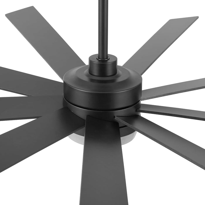 84 in. Black Huge Ceiling Fan with Light, Reversible Fan for Summer Winter, Modern Ceiling Fan for Living Room Restaurant Home Commercial-8-ErisView