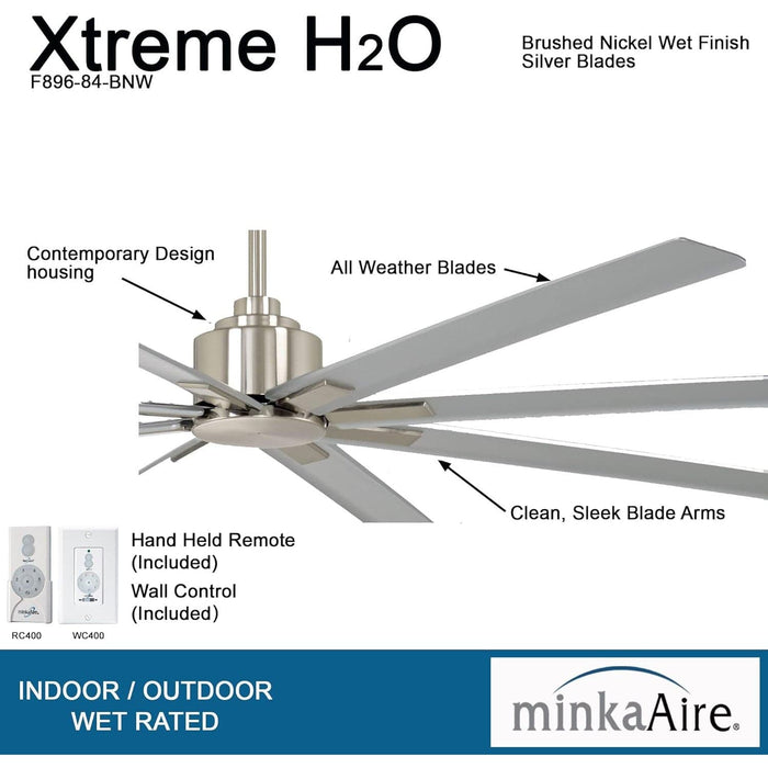 84 in. Huge Ceiling Fan, Brushed Nickel Ceiling Fan with Silver Blades, Outdoor Ceiling Fans without Lights-3-ErisView