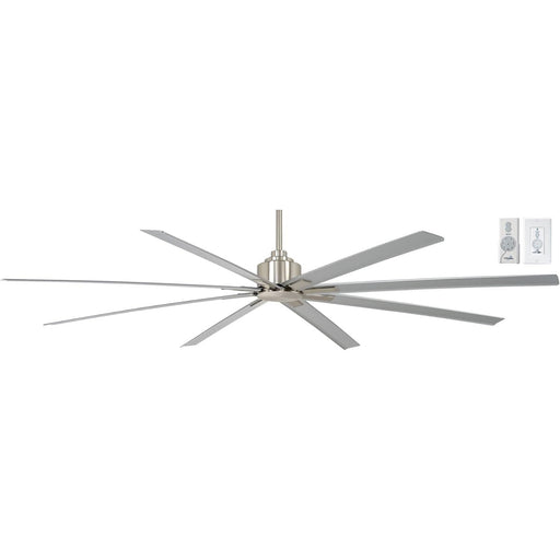84 in. Huge Ceiling Fan, Brushed Nickel Ceiling Fan with Silver Blades, Outdoor Ceiling Fans without Lights-1-ErisView