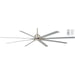 84 in. Huge Ceiling Fan, Brushed Nickel Ceiling Fan with Silver Blades, Outdoor Ceiling Fans without Lights-1-ErisView