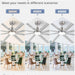84 in. Huge Ceiling Fan, Industrial Ceiling Fans with Remote, Indoor Outdoor Ceiling Fans for Patio Garage Porch, Exterior Ceiling Fans-3-ErisView