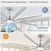 84 in. Huge Ceiling Fan, Industrial Ceiling Fans with Remote, Indoor Outdoor Ceiling Fans for Patio Garage Porch, Exterior Ceiling Fans-4-ErisView
