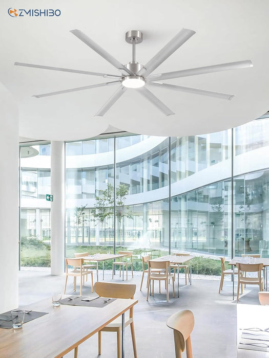 84 in. Huge Ceiling Fan, Industrial Ceiling Fans with Remote, Indoor Outdoor Ceiling Fans for Patio Garage Porch, Exterior Ceiling Fans-7-ErisView