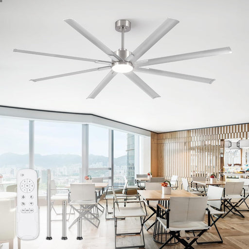 84 in. Huge Ceiling Fan, Industrial Ceiling Fans with Remote, Indoor Outdoor Ceiling Fans for Patio Garage Porch, Exterior Ceiling Fans-1-ErisView