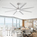 84 in. Huge Ceiling Fan, Industrial Ceiling Fans with Remote, Indoor Outdoor Ceiling Fans for Patio Garage Porch, Exterior Ceiling Fans-1-ErisView
