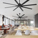 84 in. Huge Ceiling Fan, Industrial Reversible DC Ceiling Fan with Remote Control, Black Commercial Ceiling Fans for Porch Garage Shop-7-ErisView