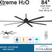84 in. Huge Ceiling Fan, Outdoor Ceiling Fans, Elegant Ceiling Fans, Black Outdoor Ceiling Fans without Lights, Exterior Ceiling Fans-4-ErisView