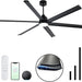 84 in. Huge Ceiling Fan, Smart Industrial Remote Ceiling Fan with Light, Big Outdoor Ceiling Fans for Patio, Indoor Black Ceiling Fan for Living Rooms-1-ErisView