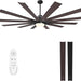 84 in. Huge Ceiling Fan with Light and Remote, Large Indoor Outdoor Ceiling Fan, Reversible Dimmable Ceiling Fan for Living Room Bedroom-9-ErisView