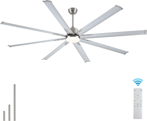 84 in. Industrial Reversible Ceiling Fan, Remote Ceiling Fan with Light and Control, Big Indoor Outdoor Ceiling Fans-1-ErisView