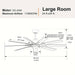 84 in. Super Large Indoor Black Ceiling Fan with LED Light and Remote Control for Living Room, Outdoor Ceiling Fan for Porch-ErisView