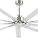 84 in. White Huge Ceiling Fan NO Light with Remote Control, Industrial Commercial Ceiling Fan with Aluminum Blades, Living Room Warehouse Ceiling Fans-10-ErisView