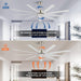 84 in. White Huge Ceiling Fan NO Light with Remote Control, Industrial Commercial Ceiling Fan with Aluminum Blades, Living Room Warehouse Ceiling Fans-13-ErisView