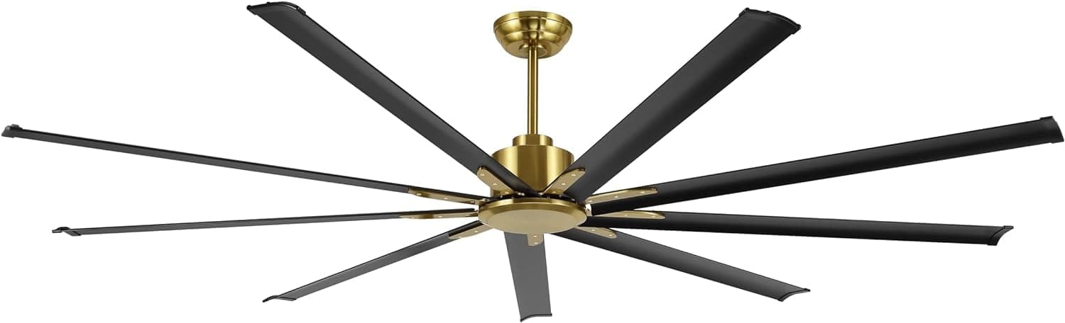 84 in. White Huge Ceiling Fan NO Light with Remote Control, Industrial Commercial Ceiling Fan with Aluminum Blades, Living Room Warehouse Ceiling Fans-19-ErisView