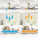 84 in. White Huge Ceiling Fan NO Light with Remote Control, Industrial Commercial Ceiling Fan with Aluminum Blades, Living Room Warehouse Ceiling Fans-25-ErisView