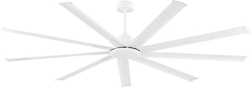 84 in. White Huge Ceiling Fan NO Light with Remote Control, Industrial Commercial Ceiling Fan with Aluminum Blades, Living Room Warehouse Ceiling Fans-1-ErisView