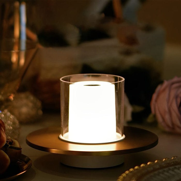Modern Candle Cordless Table Lamp USB Touch/Gesture Dimming LED Night Light