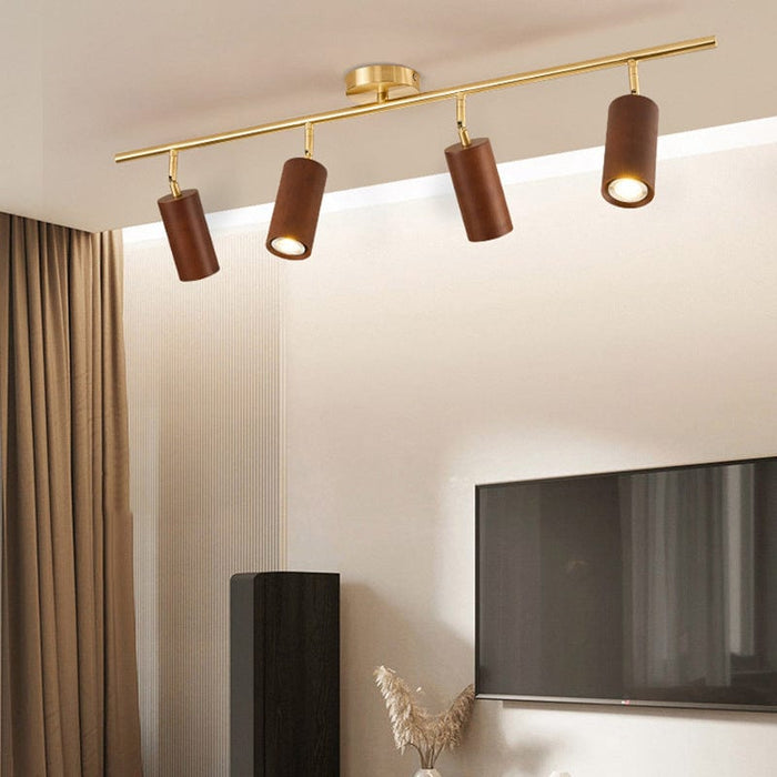 Adjustable 1/4 Lights Three Step Dimming Japanese-Style Ceiling Spotlights