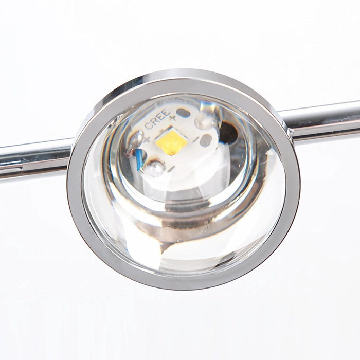 Industrial Finish Chrome Electroplated Metal Floor Lamp Integrated LED Standing Lamp