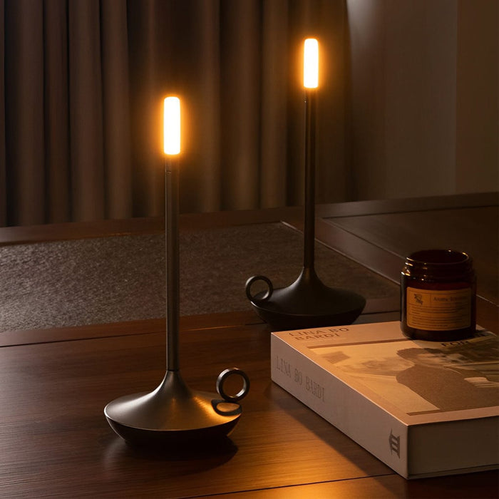 Candle Cordless Table Lamp USB Touch Dimming Portable LED Warm Wick Lighting