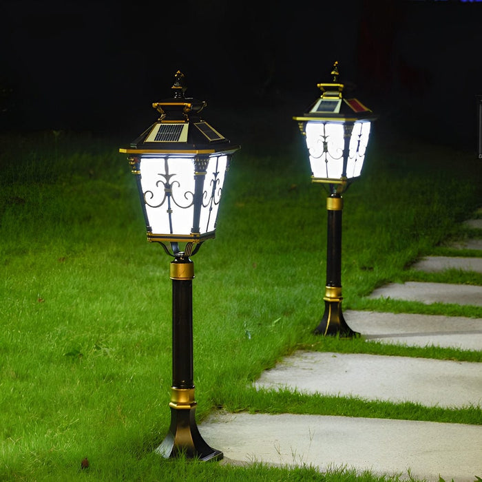 Vintage Pattern Waterproof Intelligent Light Control Solar Lawn Lights