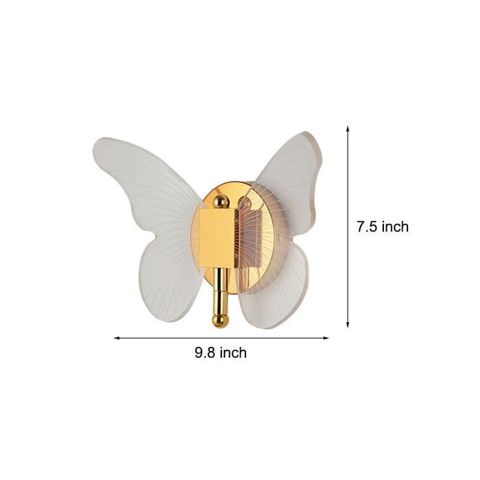 Butterflies Luxury Creative Three Step Dimming Modern LED Wall Lights Fixture
