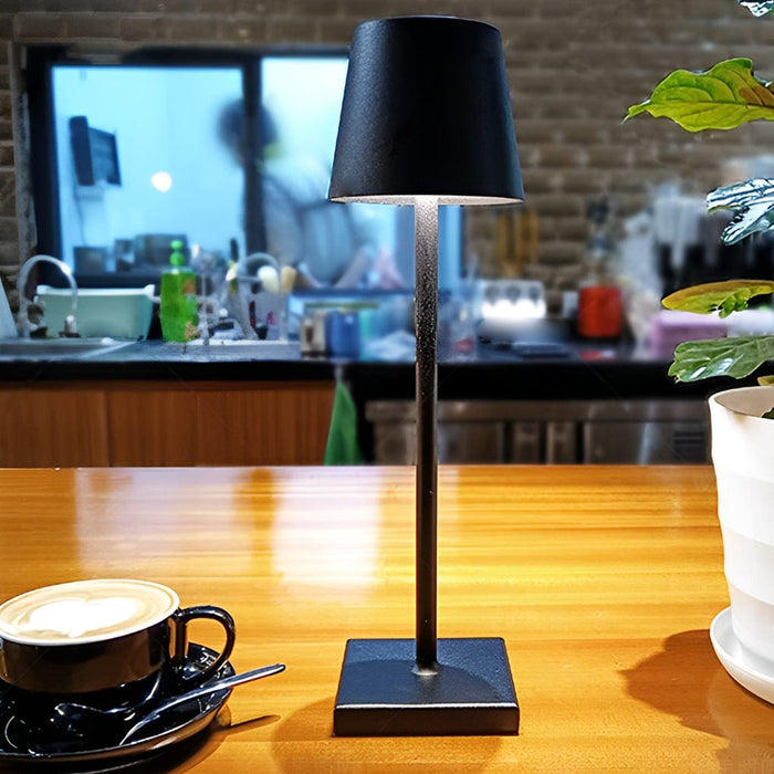 Aluminum Rechargeable Portable Touch-Control Table Lamp LED Stepless Dimming Desk Light