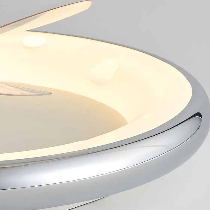 Remote Controlled Modern 4-Speed LED Ceiling Fan Lamp. 3 Blades