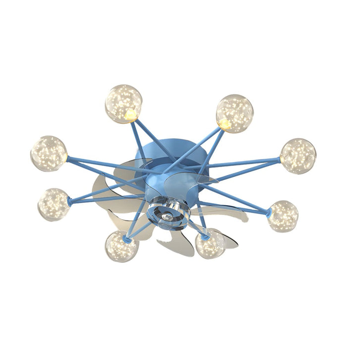 Stars Creative Balls 360° Shake Head 3 Step Dimming Modern Ceiling Fans