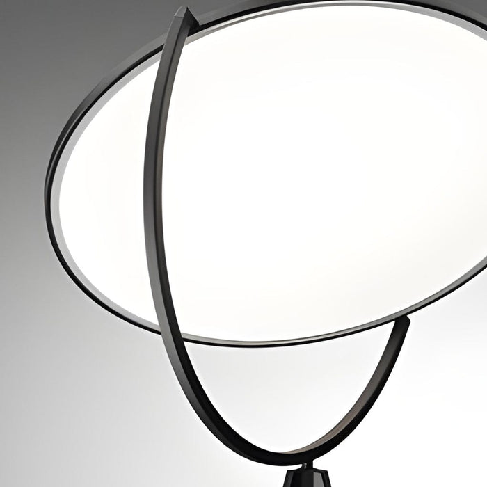 Metal Tripod Floor Lamp With 360° Round Adjustable Acylic Shade Decorate Standing Lamp