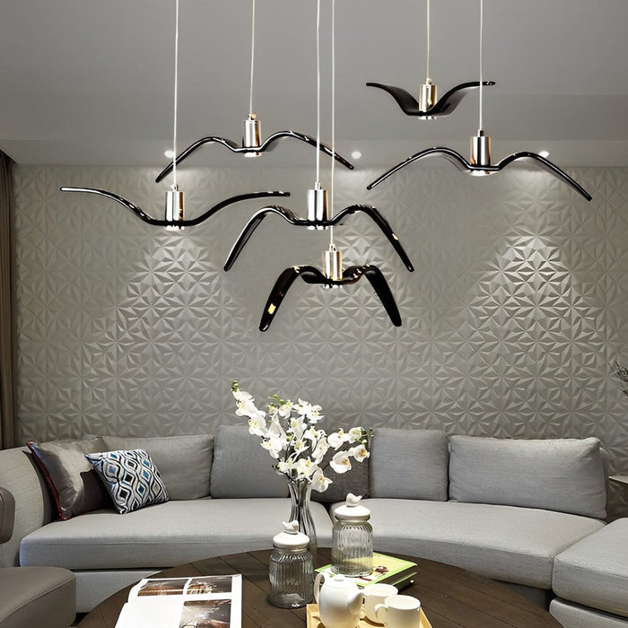 Creative Ceramics Seagull LED Nordic Chandelier Hanging Ceiling Lamp