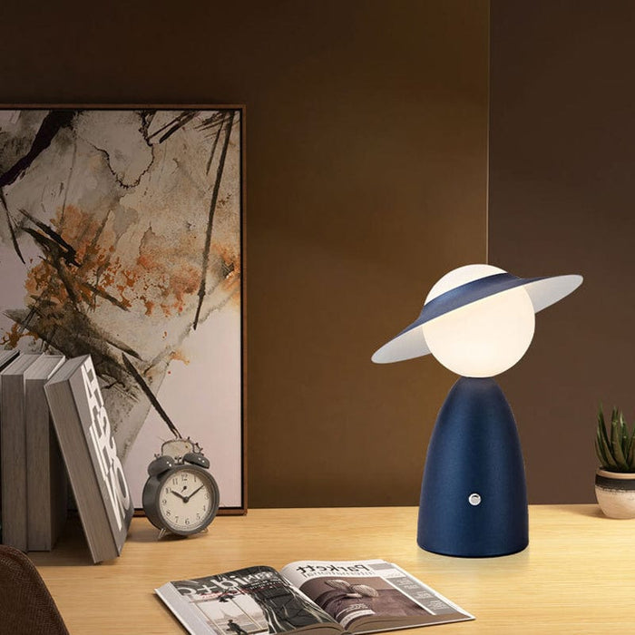 Nordic Touch Control Iron Rechargeable Bonbon Disc Table Lamp