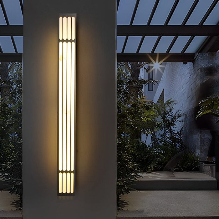 31.5 In. Long Strip Rectangular Waterproof Black Outdoor Wall Lamp
