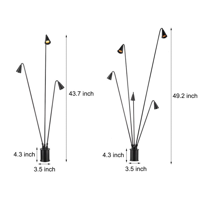 Brisa Triple Outdoor Ground-installed LED Floor Lamp