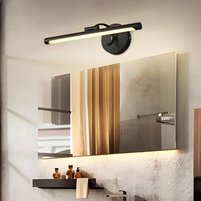 Modern Copper Linear Rotatable Vanity Light - LED Bath Bar over Mirror