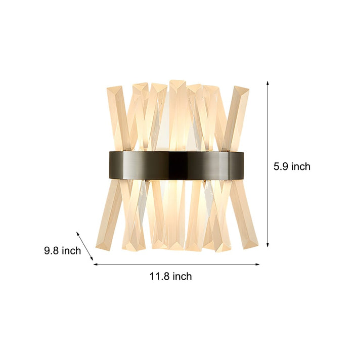 Creative Crystal Strips Luxury up and down Lighting Nordic Wall Lamp