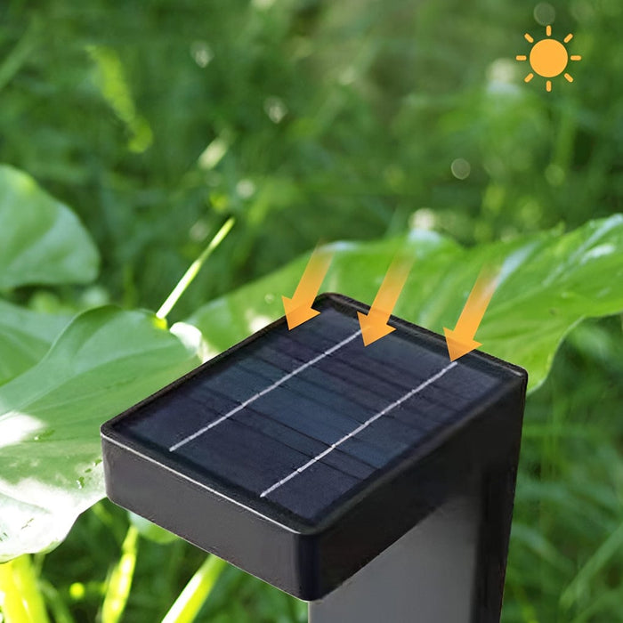 Minimalist Waterproof LED Black Modern Outdoor Solar Path Lights Lawn Lights