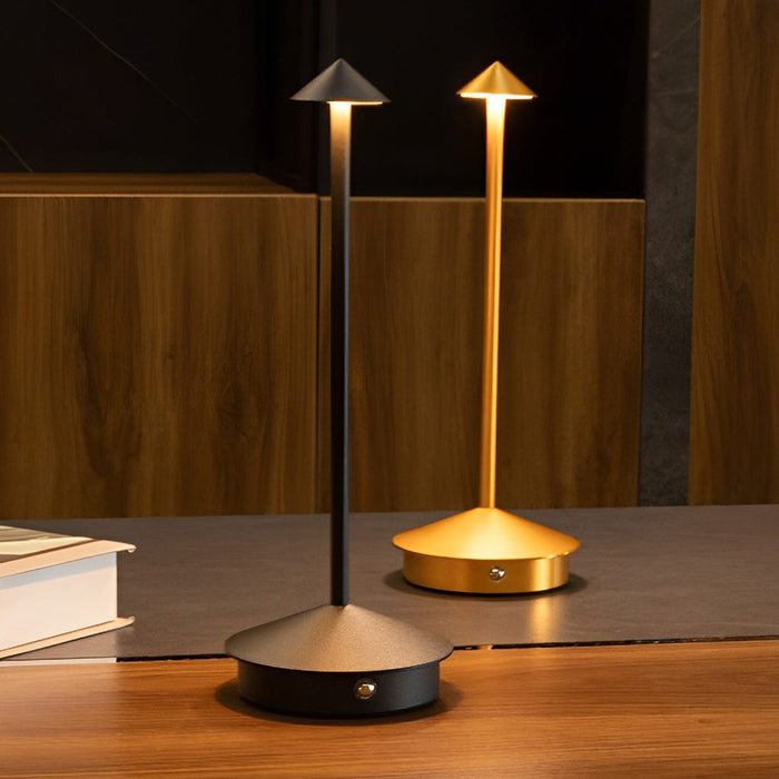 11.41 In. Portable USB Pina Table Lamp Touch Dimmable LED Cordless Night Light