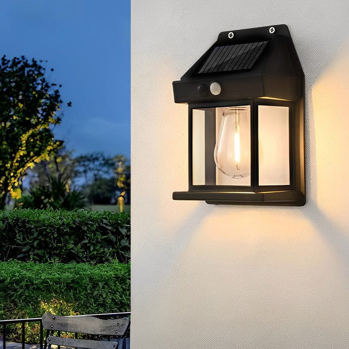 Waterproof Tungsten Bulb Intelligent Three Modes Modern Solar Wall Lights