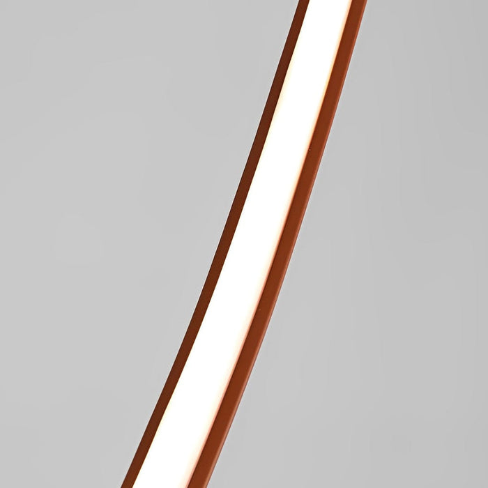 Flexible Long Art Leather Belts Minimalist Duplex Staircase Chandelier