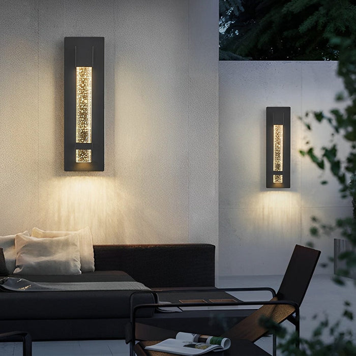 11.8 Inch Waterproof Light Control Bubbles Glass Outdoor Wall Light