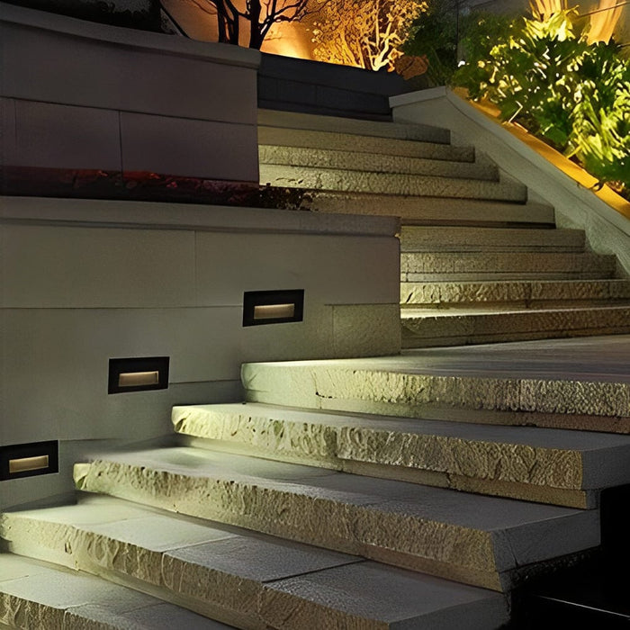 Rectangular IP65 Waterproof LED 3W Aluminum Modern Outdoor Step Lights