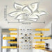 9-Flower Petal Shaped Ceiling Fan with Light and Remote, Modern Indoor LED Flush Mount Ceiling Fan-ErisView