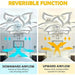 9-Flower Petal Shaped Ceiling Fan with Light and Remote, Modern Indoor LED Flush Mount Ceiling Fan-ErisView
