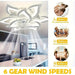 9-Flower Petal Shaped Ceiling Fan with Light and Remote, Modern Indoor LED Flush Mount Ceiling Fan-ErisView