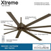 96 in. Big Ceiling Fans, Oil Rubbed Bronze Ceiling Fan, Cathedral Ceiling Fan, Mid Century Modern Ceiling Fan-2-ErisView