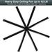 96 in. Huge Ceiling Fan, Black Outdoor Ceiling Fan NO Light, Industrial Outdoor Patio Ceiling Fans for Garage, Nice Ceiling Fans, Remote Control Fan-3-ErisView
