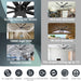 96 in. Huge Ceiling Fan, Black Outdoor Ceiling Fan NO Light, Industrial Outdoor Patio Ceiling Fans for Garage, Nice Ceiling Fans, Remote Control Fan-5-ErisView