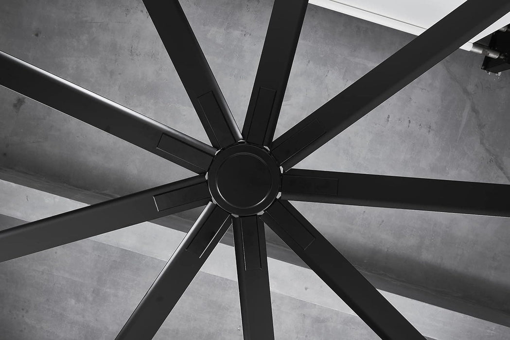 96 in. Huge Ceiling Fan, Industrial Ceiling Fan with Remote for Home Or Commercial, Black Outdoor Fans for Porch Patio Warehouse Restaurant Cathedral-3-ErisView
