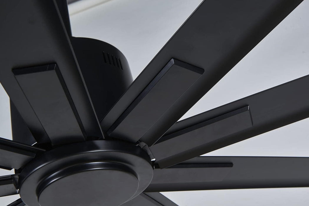 96 in. Huge Ceiling Fan, Industrial Ceiling Fan with Remote for Home Or Commercial, Black Outdoor Fans for Porch Patio Warehouse Restaurant Cathedral-7-ErisView